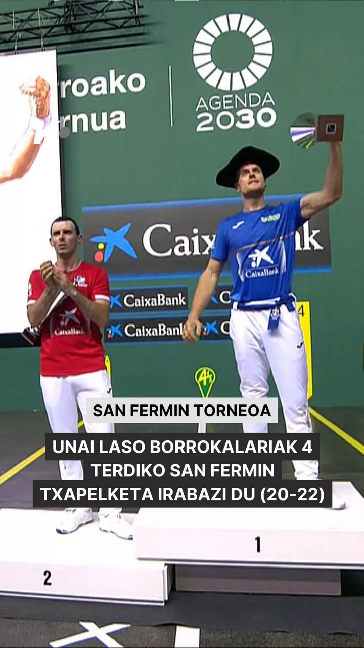 Pilota orokorra sanferminetako lau t'erdikoa laso