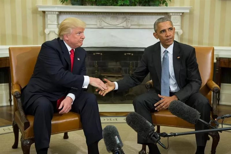 Barack Obama Donald Trump Etxe Zuria EFE