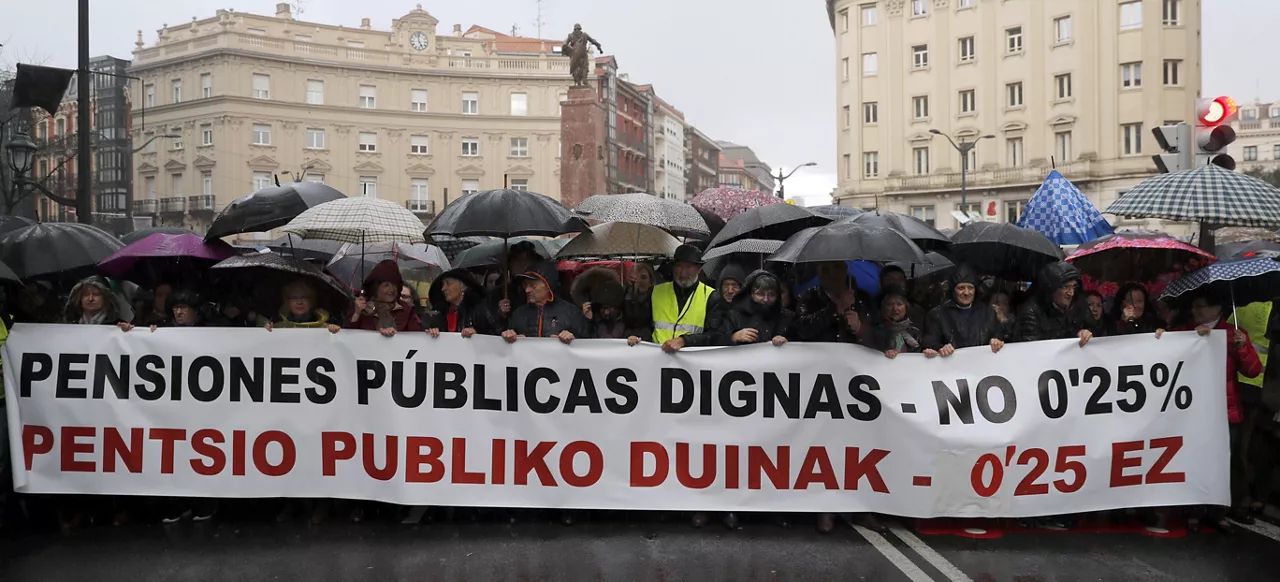 PENSIONES BILBAO pentsioak manifestazioa manifestacion  EFE