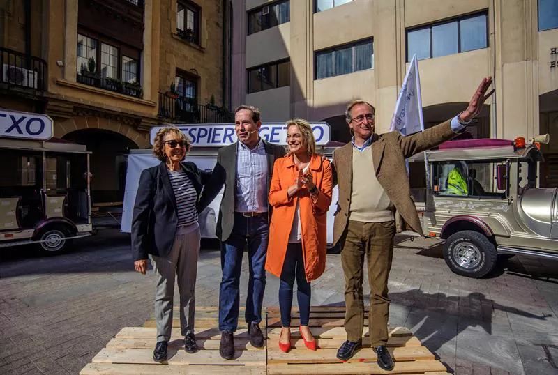Alonso, en el acto de Getxo. Foto: Efe