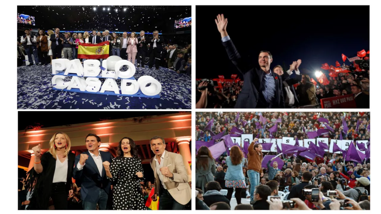 MONTAJE ESPAINIAKO ALDERDIAK: PODEMOS PSOE PP CIUDADANOS