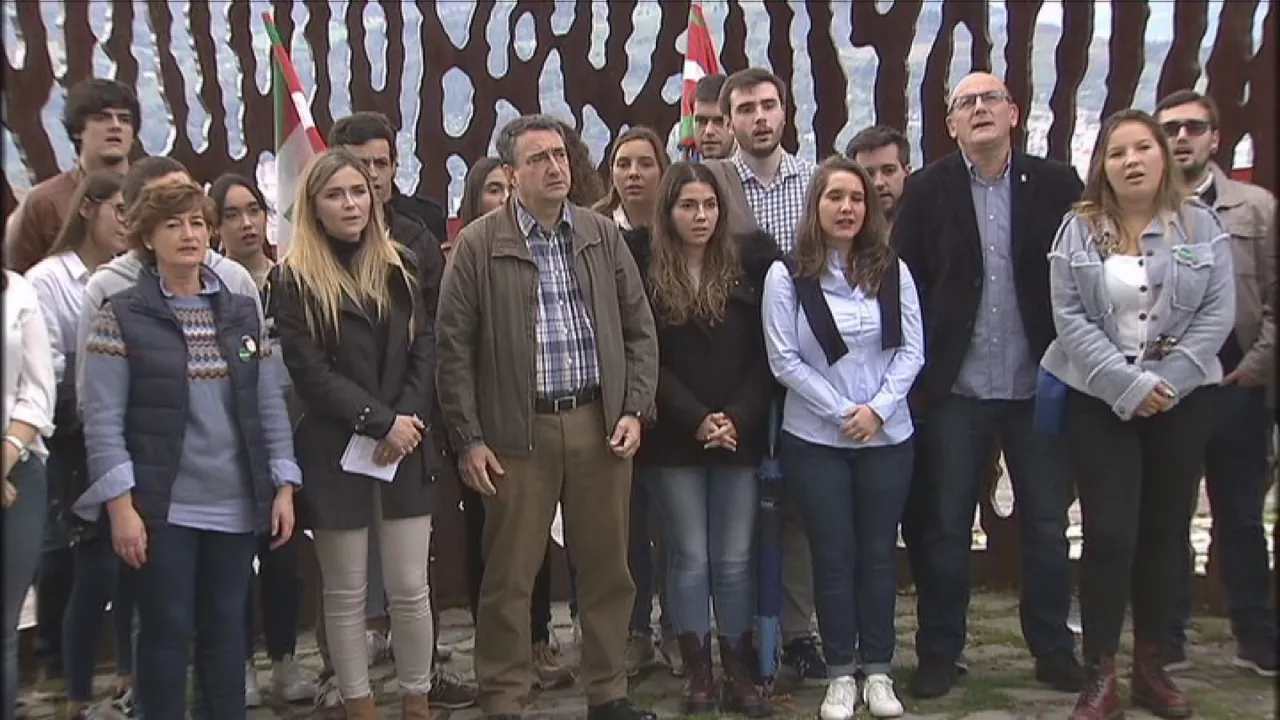 Acto del PNV en Bilbao. Foto obtenida de un vídeo de EiTB.