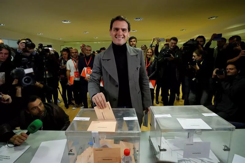 ALBERT RIVERA CIUDADANOS BOZKATZEN A10 HAUTESKUNDEAK EFE