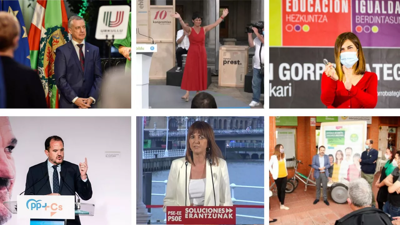 CANDIDATOS INICIO CAMPAÑA PNV EH BILDU PSE PP EQUO PODEMOS EFE