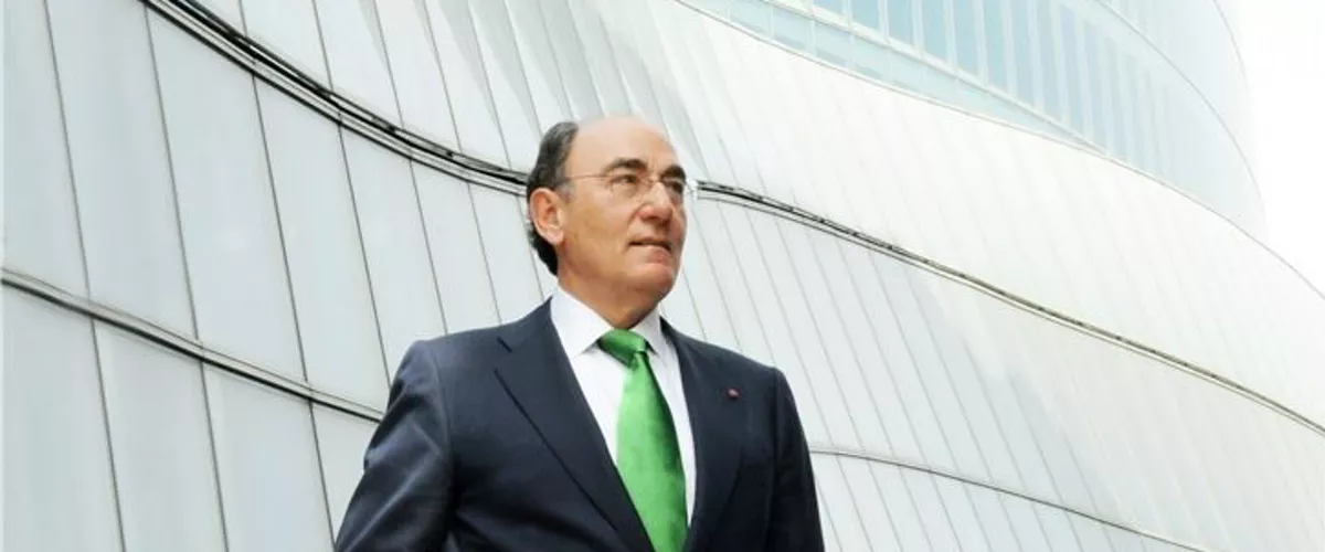 Ignacio Sanchez Galan en la sede de Iberdrolako egoitzan