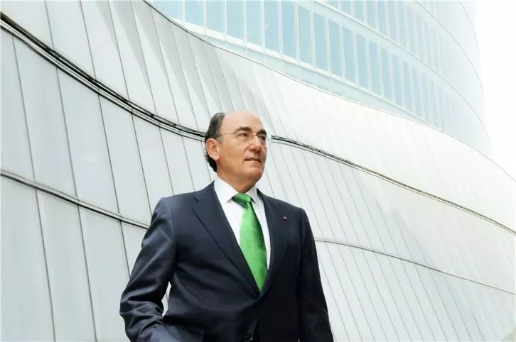 Ignacio Sanchez Galan en la sede de Iberdrolako egoitzan