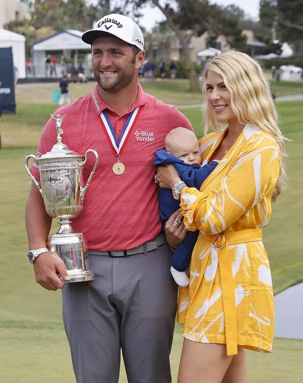 Con su mujer e hijo Kepa