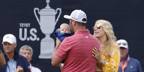 Con su mujer e hijo Kepa