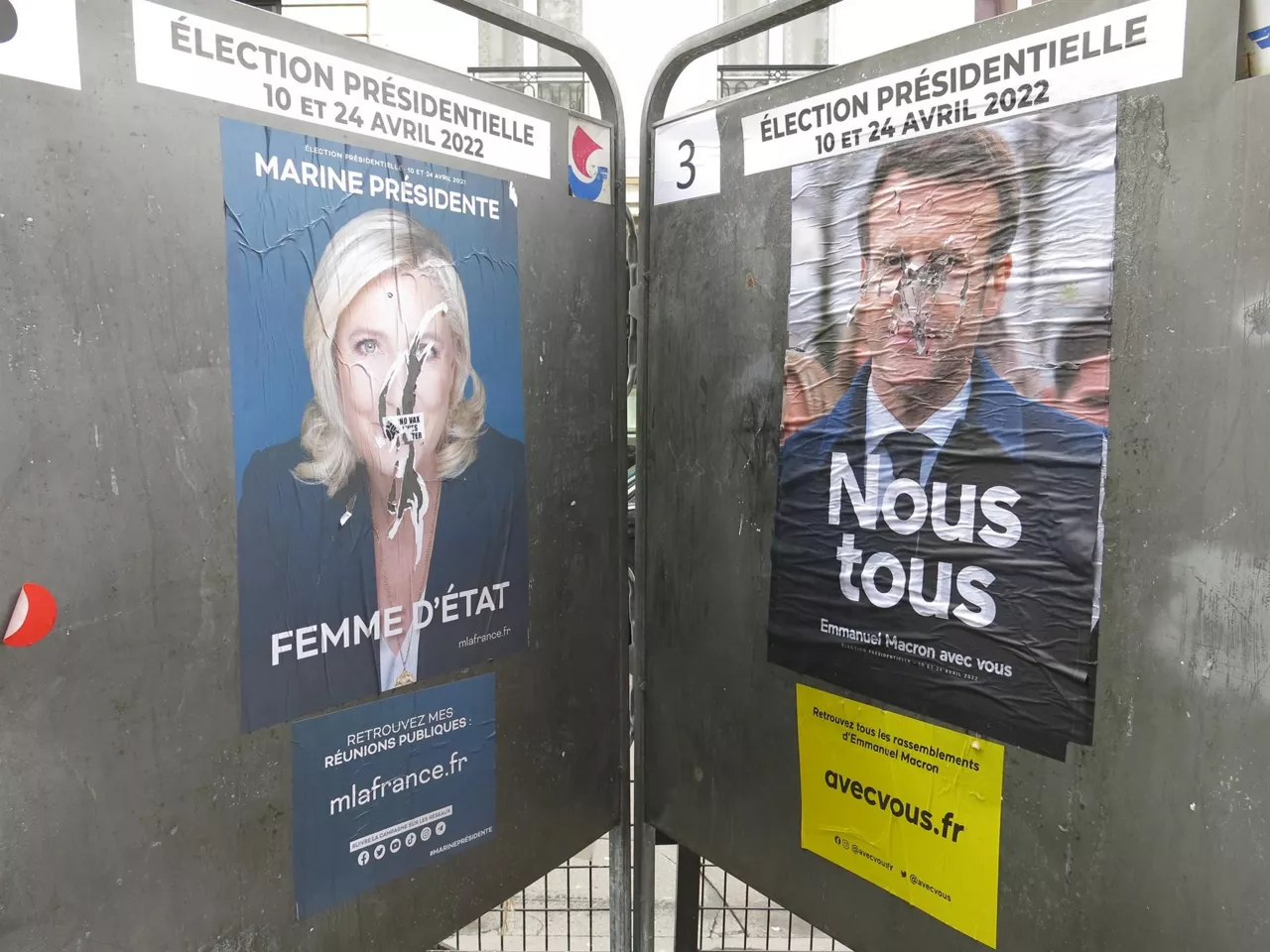 macron-lepen-carteles-efe