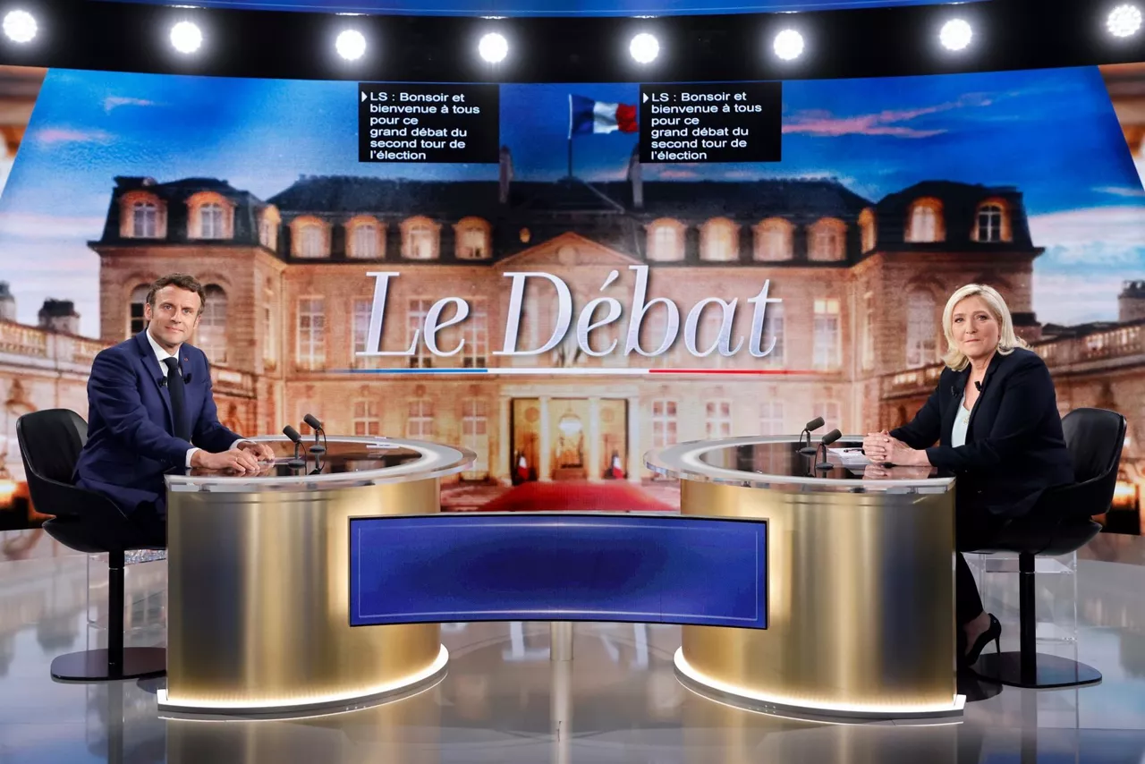 Macron Le Pen debatea