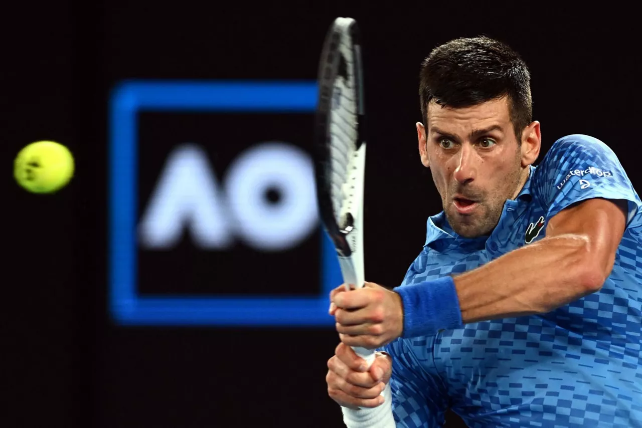 Novak Djokovic, bere finalerdiko jokaldi batean. Argazkia: EFE.