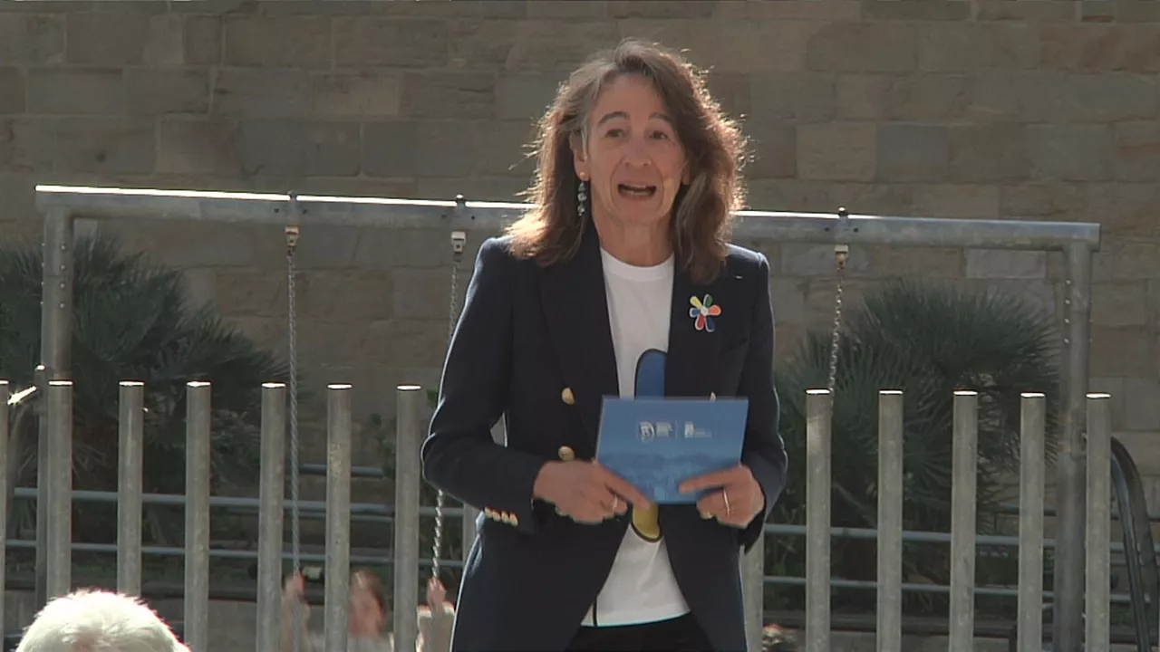 Marisol Garmendia desgranando su programa, hoy en Donostia. Captura de imagen de un vídeo de EITB.