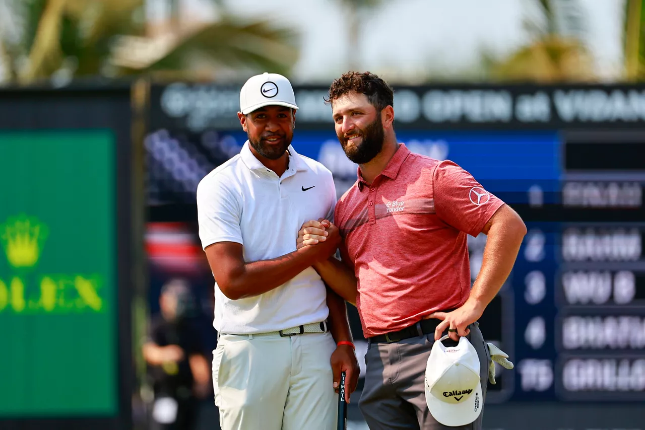 Jon Rahm eta Tony Finau