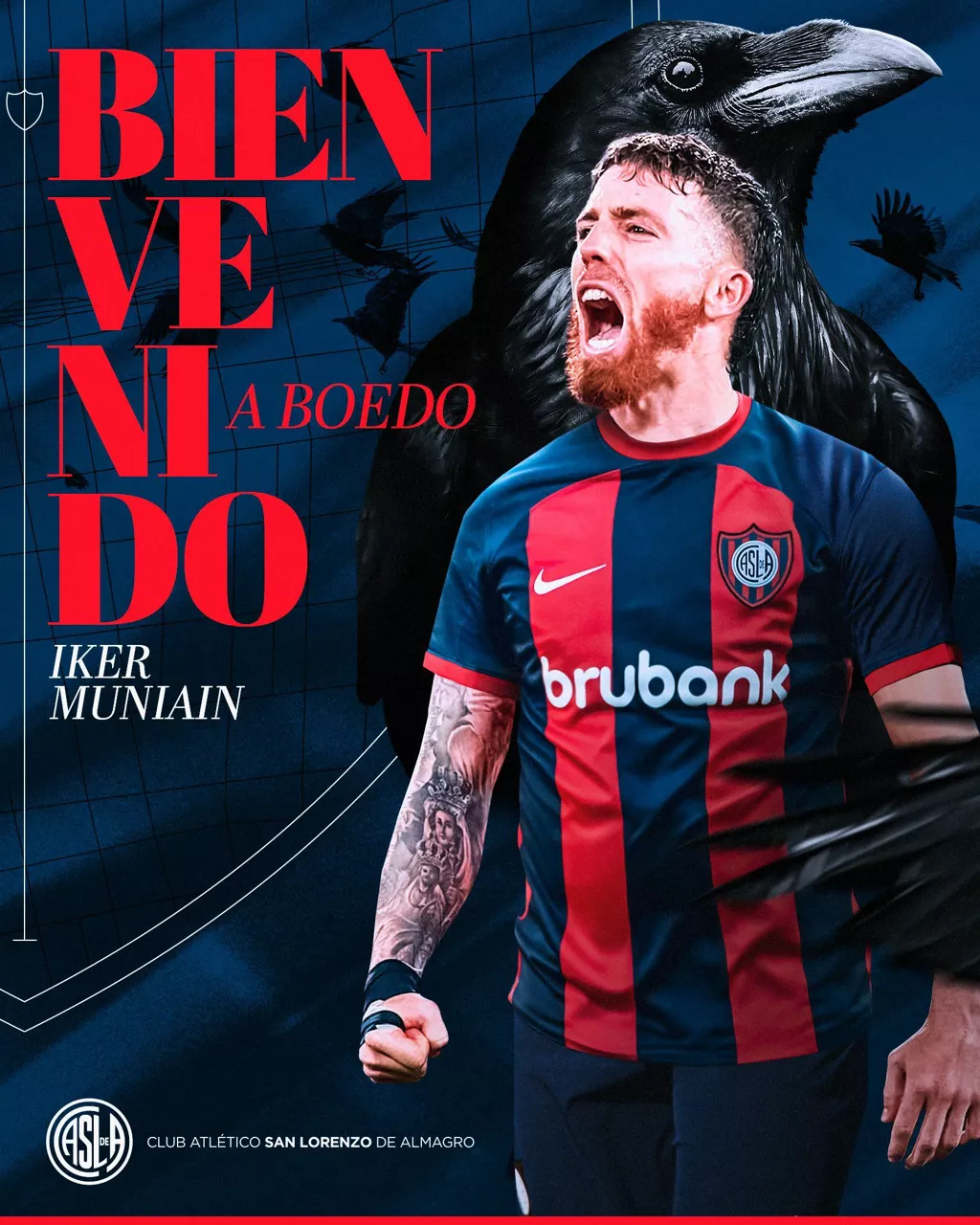 Iker Muniainek Argentinako San Lorenzo taldean jokatuko du Argazkia: @SanLorenzo