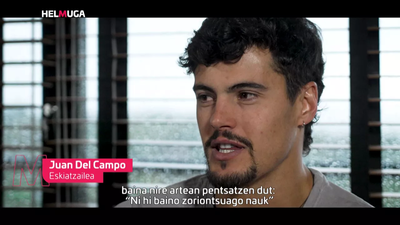 El esquiador Juan Del Campo, en "Helmuga"