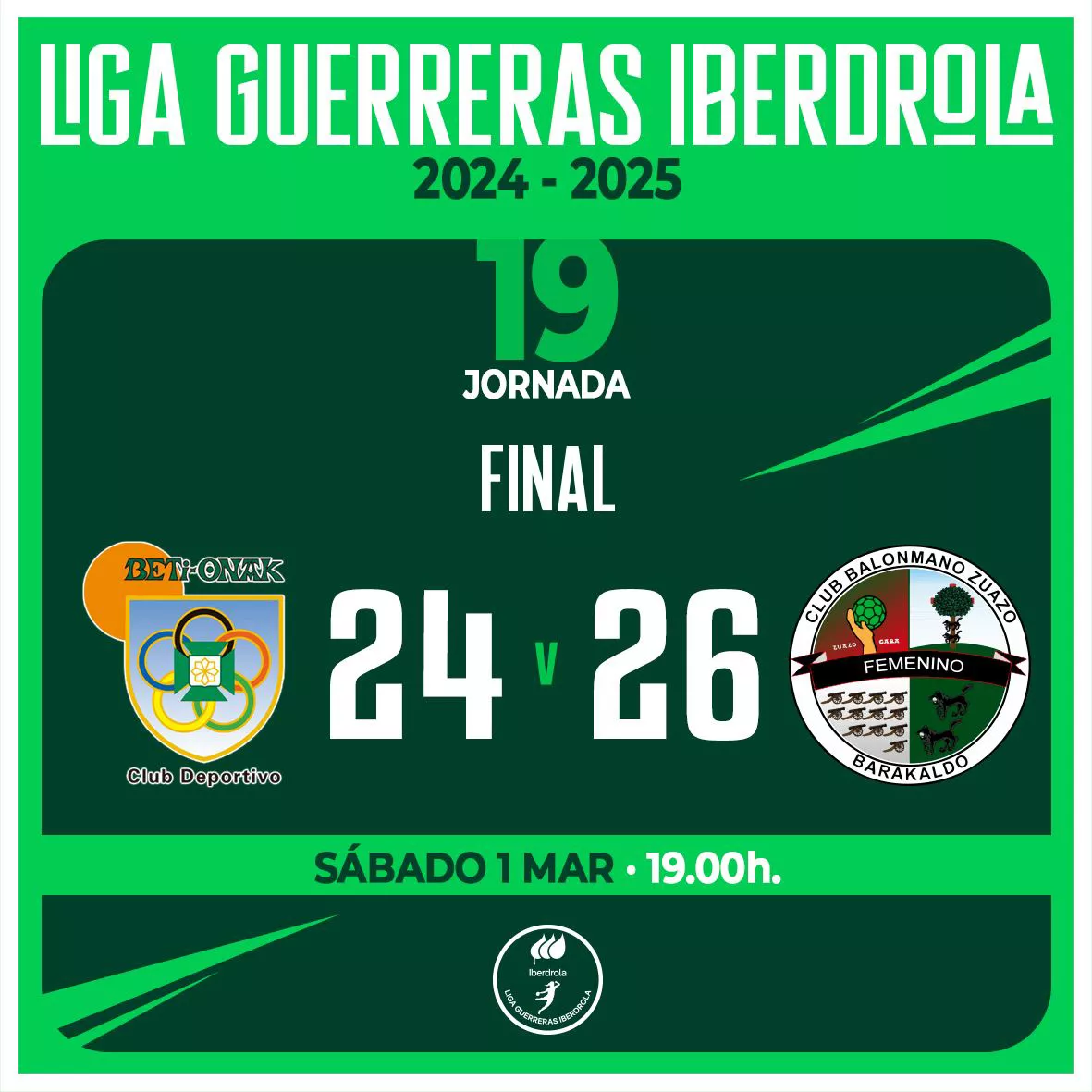 Beti-Onak vs Zuazo Barakaldo. Foto: Liga Guerreras Iberdrola