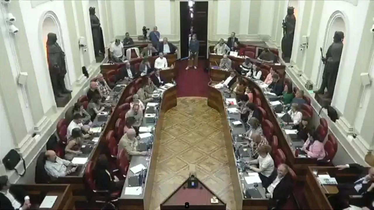 El pleno de las Juntas Generales de Álava, en un momento del pleno de hoy.