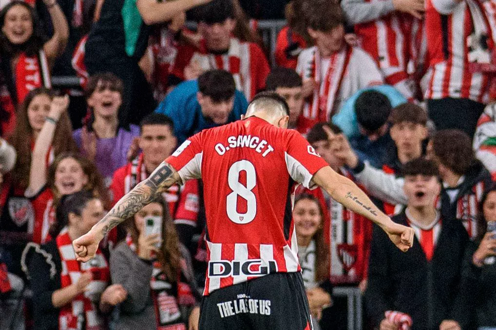 Sancet celebrando un gol. Foto: EFE