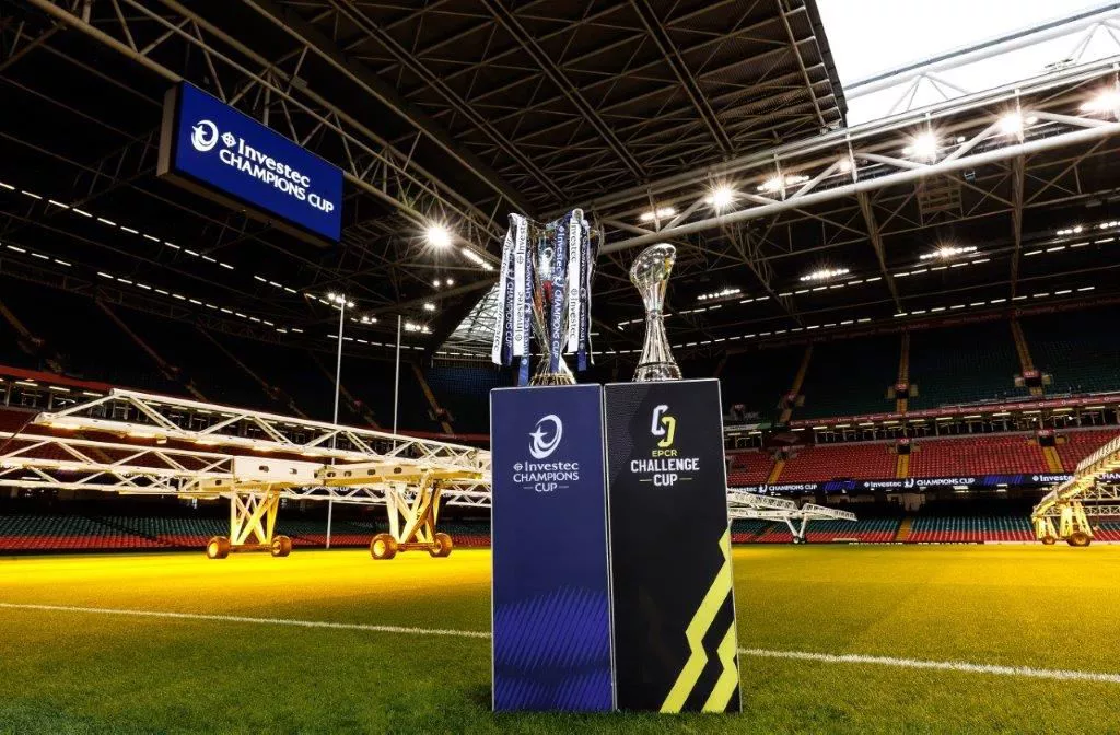 Trofeos de los dos campeonatos europeos. Foto: Ayuntamiento de Bilbao.