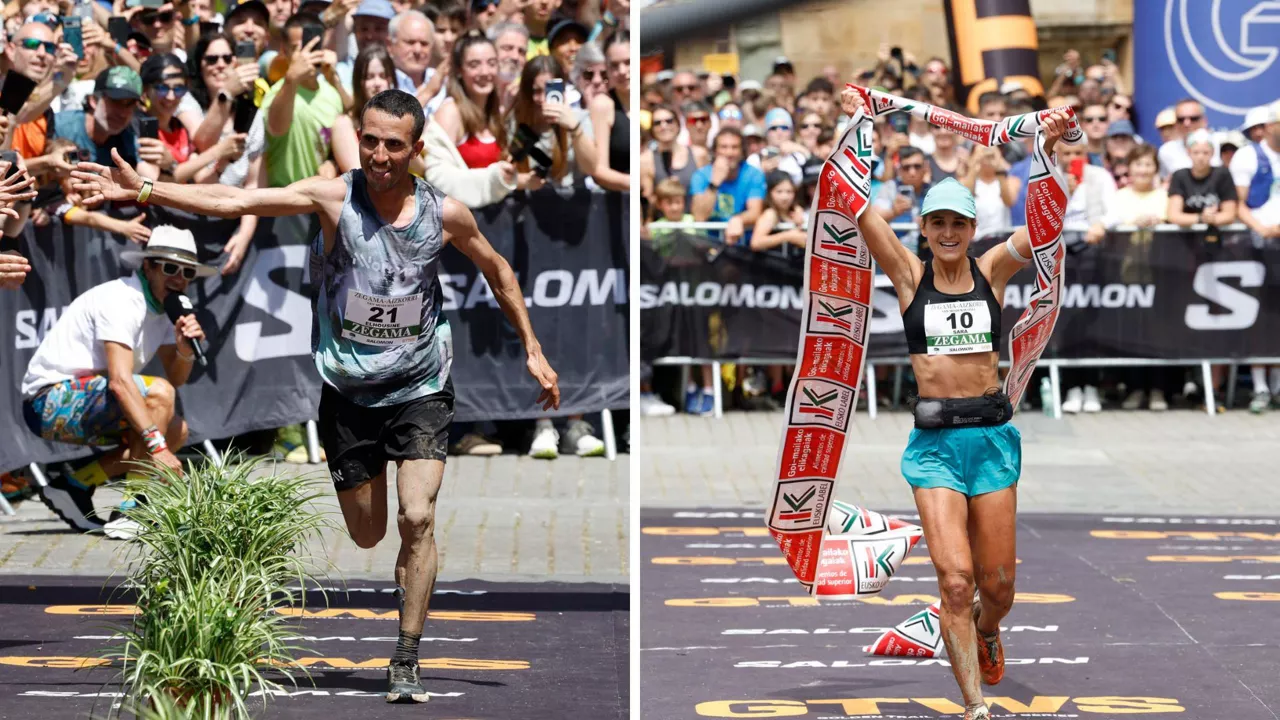 Elhousine Elazzaoui marokoarra eta Sara Alonso donostiarra Zegama-Aizkorri 2025