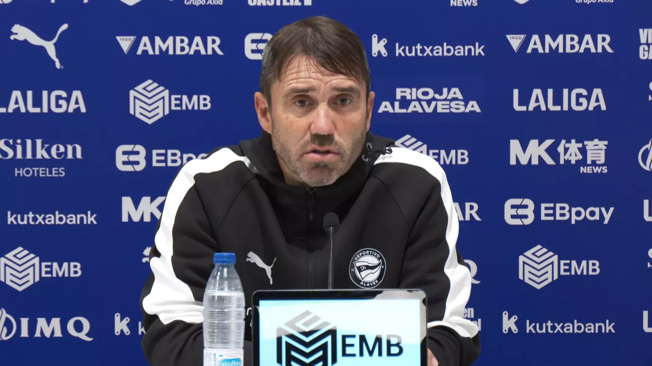 Coudet, en la rueda de prensa de esta mañana