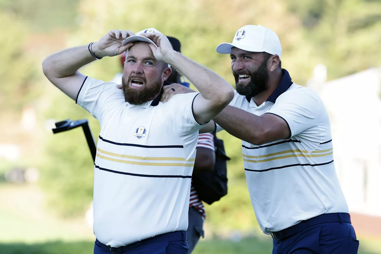 Shane Lowry eta Jon Rahm Ryder Cup 2025