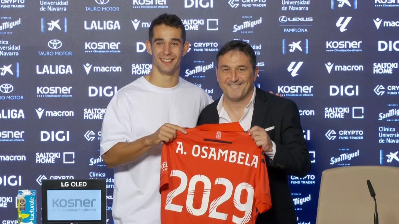 Asier Osambela, jugador de Osasuna