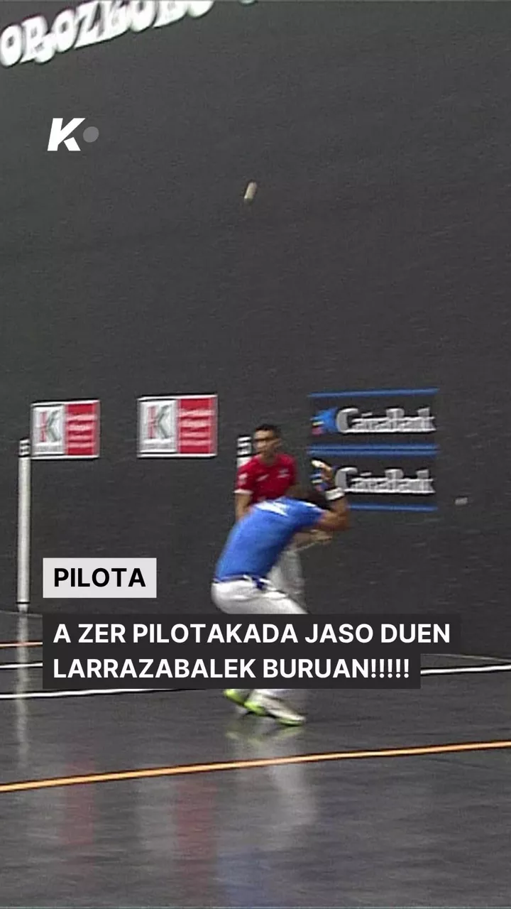 Pilota Larrazabal pilotakada buruan