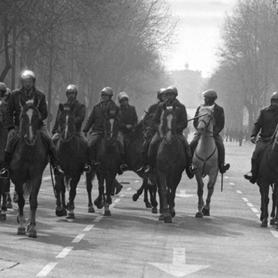 Polizia Diputatuen Kongresuko kanpoaldean otsailaren 23an