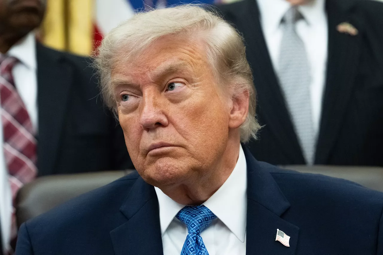 US President Donald Trump in the Oval Office of the White House in Washington, DC, USA, 26 June 2026. Trump is speaking on the report released by the White House Religious Liberty Commission, which was established by executive order last year.