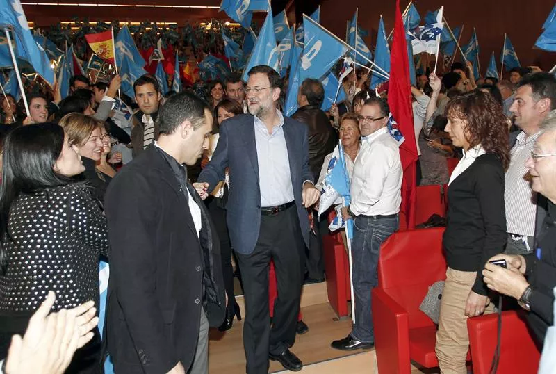 Mariano Rajoy Iruñeako ekitaldian. Argazkia: EFE