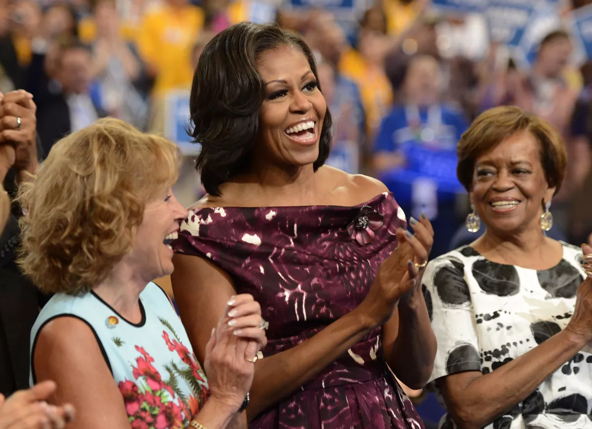 Michelle Obama contenta. Foto: EFE