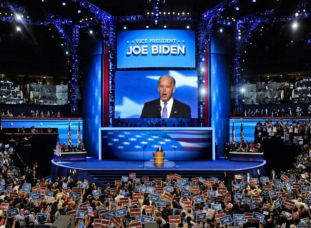 Joe Biden en la convención demócrata. Foto: EFE
