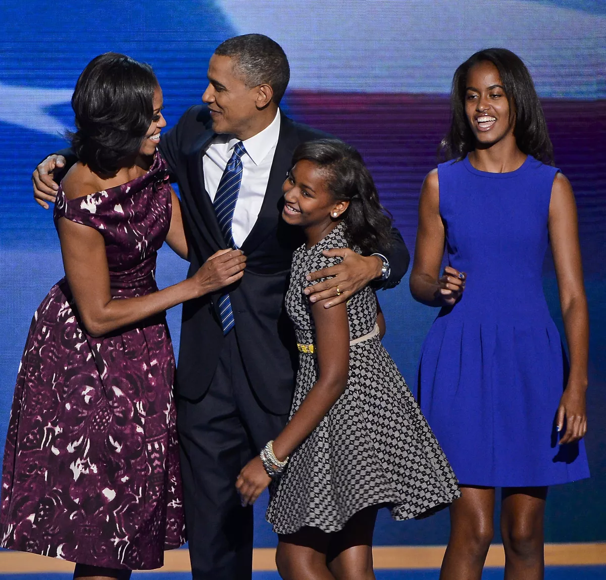 La familia Obama al completo. Foto: EFE