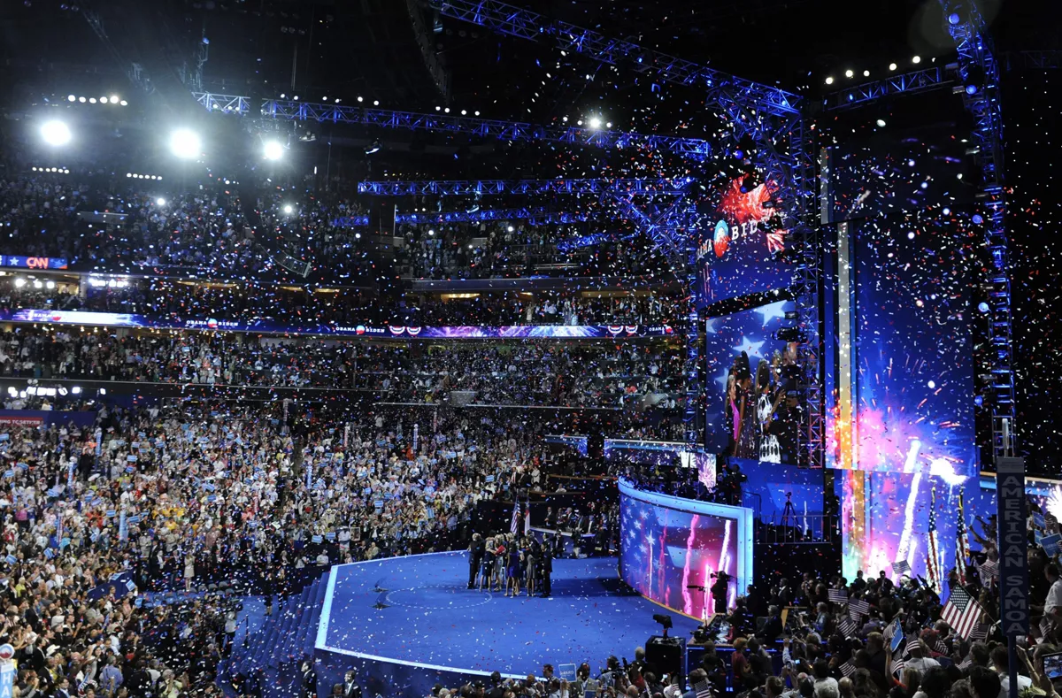 Final de la convención demócrata en Charlotte, Carolina del Norte. Foto: EFE