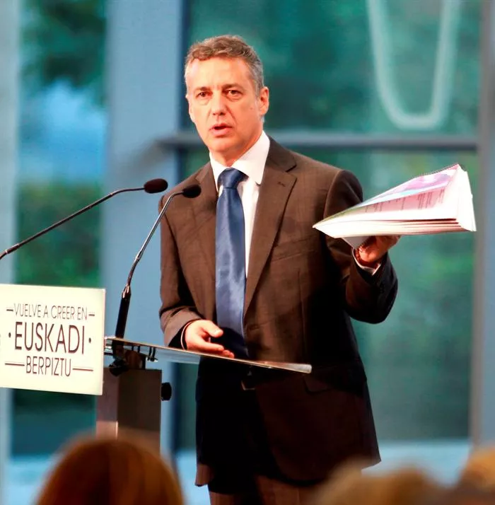 Iñigo Urkulluk bere proiektua aurkeztu du. (Argazkia: EFE)