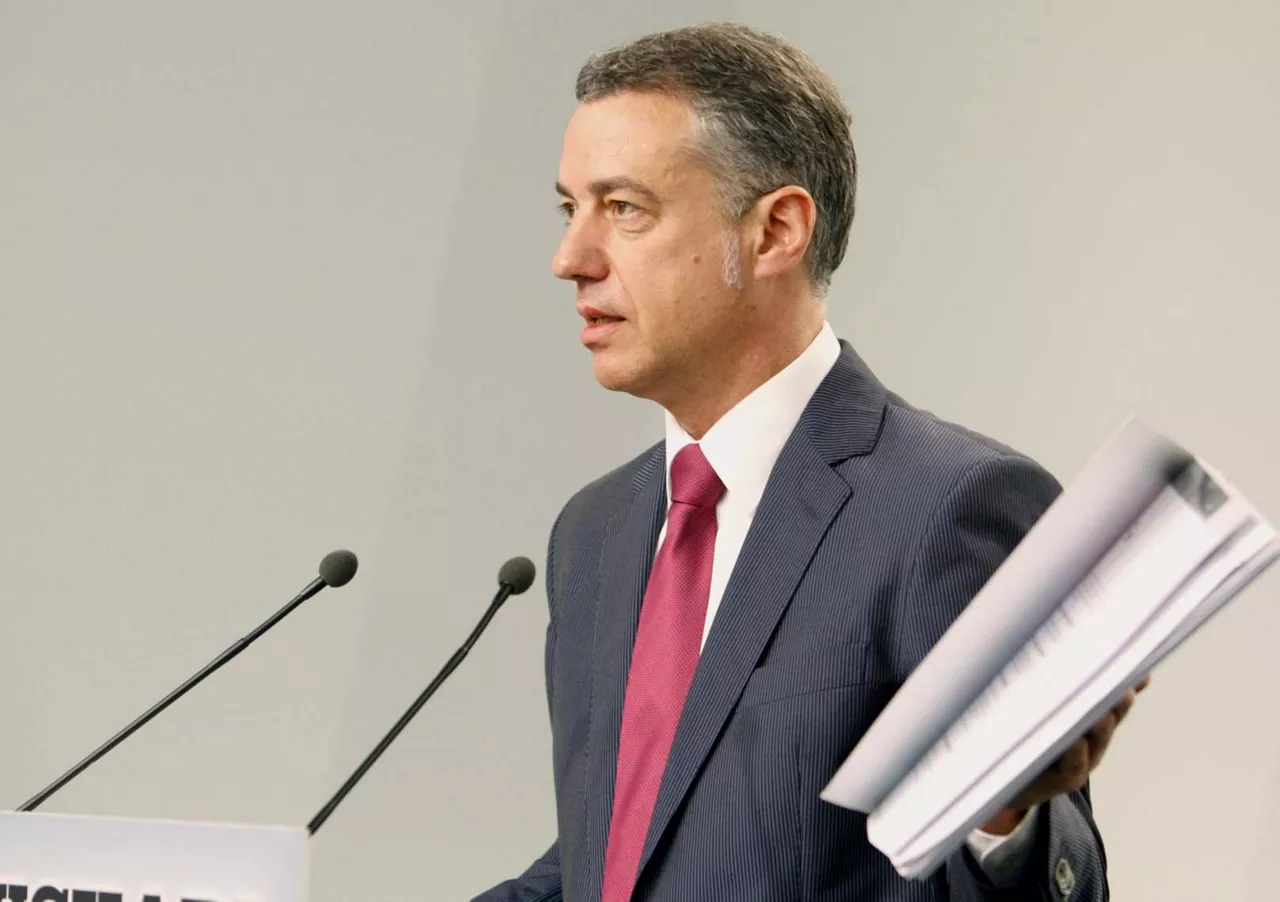 El candidato a lehendakari Iñigo Urkullu, en la presentación del programa electoral. Foto: Efe