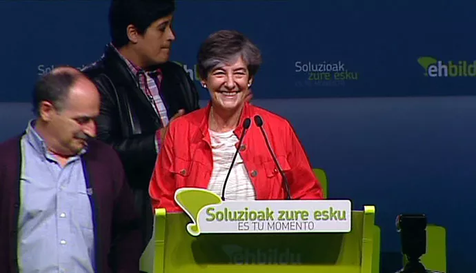 Reacción de Bildu tras los resultados electoral Foto: EITB