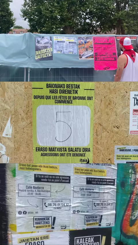Baiona bestak Itaia eraso matxistak