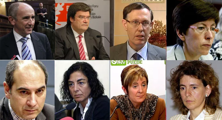 Los consejeros del Gobierno Vasco. EiTB.