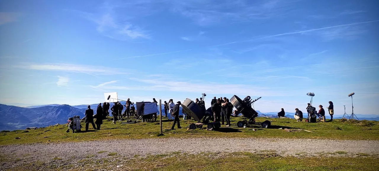 "Azken agurra" filmaren filmatze lanak. Argazkia: Pedro Momeñe. 