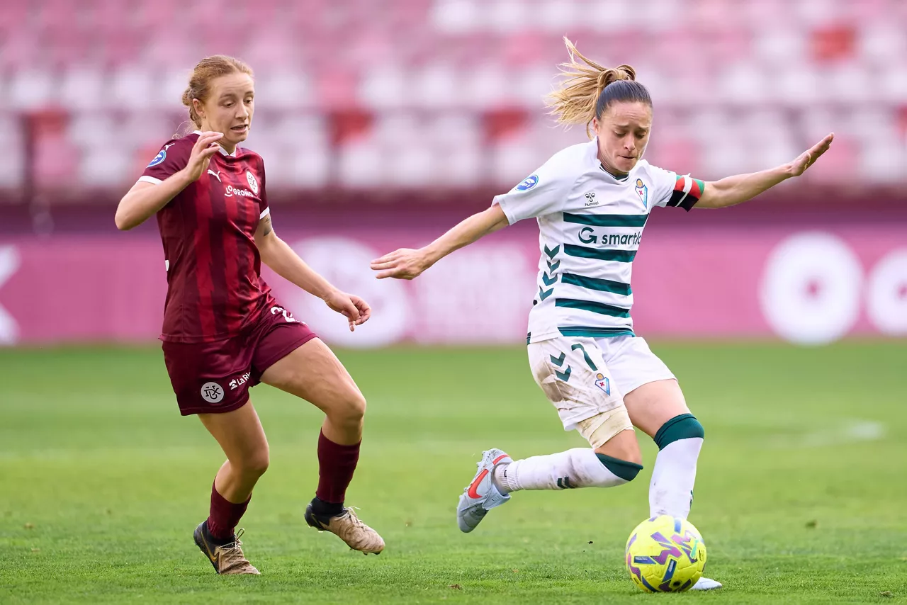 La jugadora del Eibar Arene Altonaga, en el partido ante el Logroño.