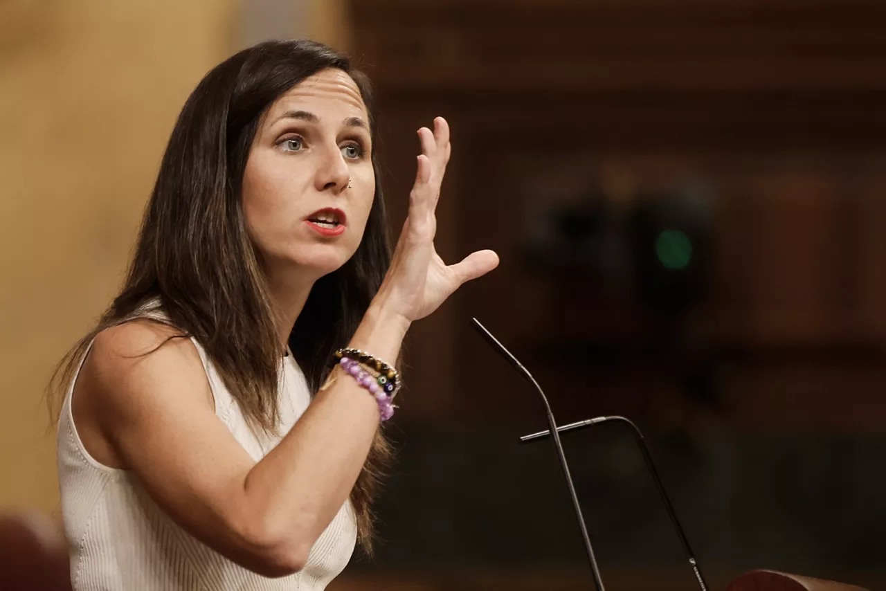 MADRID, 03/09/2026.- La diputada de Podemos Ione Belarra interviene en el pleno en el Congreso de los Diputados donde comparece el presidente del Gobierno, Pedro Sánchez, este jueves, para informar de la gestión de la crisis en Ceuta. EFE/ Chema Moya
