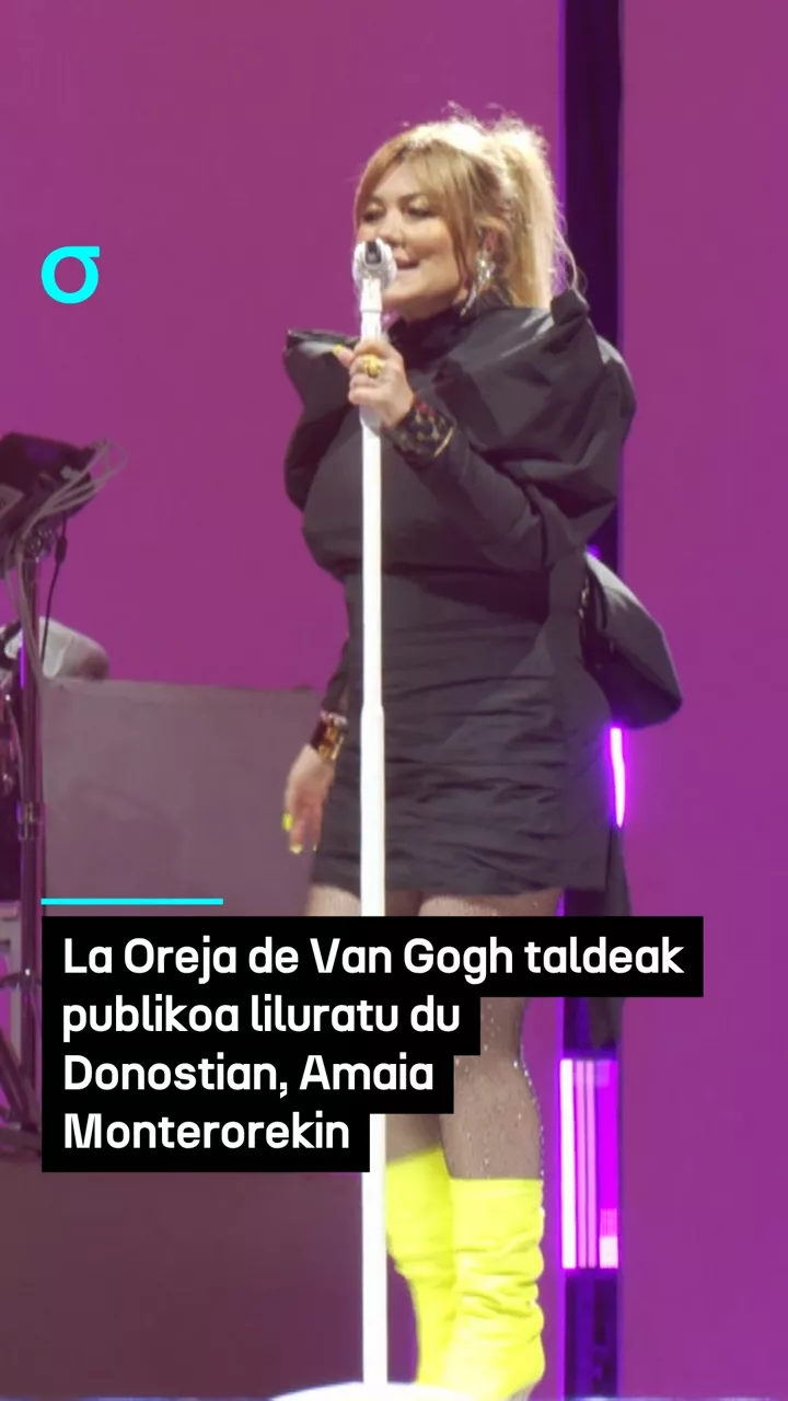 La Oreja de Van Gogh taldeak publikoa liluratu du Donostian, Amaia Monterorekin