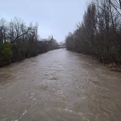 Crecida del río Arga a su paso por Pamplona.



EUROPA PRESS

14/2/2026