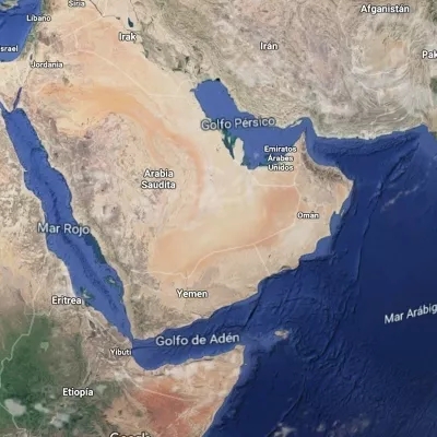 (Foto de ARCHIVO)

Imagen de satélite de la península arábiga, el Mar Rojo y el estrecho de Ormuz



REMITIDA / HANDOUT por GOOGLE MAPS

Fotografía remitida a medios de comunicación exclusivamente para ilustrar la noticia a la que hace referencia la imagen, y citando la procedencia de la imagen en la firma

14/5/2019
