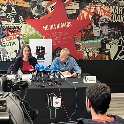 Rueda de prensa de Martxoak 3



REMITIDA / HANDOUT por MARTXOAK 3

Fotografía remitida a medios de comunicación exclusivamente para ilustrar la noticia a la que hace referencia la imagen, y citando la procedencia de la imagen en la firma

24/2/2026