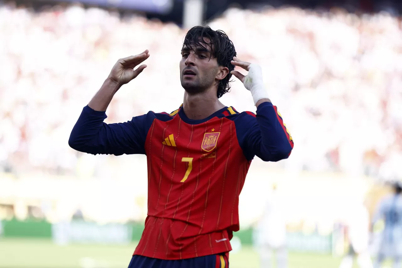Ferrán Torres fue el autor del gol de la victoria para España. Foto: EFE