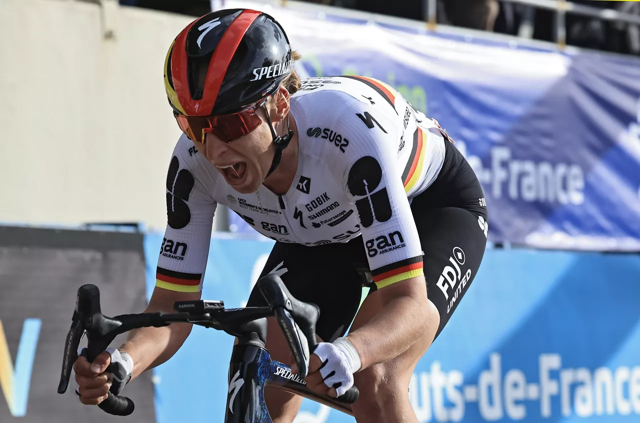 ROUBAIX (France), 12/04/2026.- German rider Franziska Koch of team FDJ United - SUEZ wins the Paris-Roubaix Femmes over 143.1km from Denain to Roubaix, France, 12 April 2026. (Ciclismo, Francia) EFE/EPA/CHRISTOPHE PETIT TESSON
