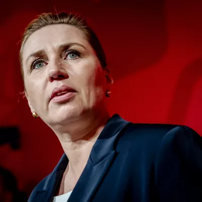 Copenhagen (Denmark), 25/03/2026.- Chairwoman of the Social Democrats, Mette Frederiksen, speaks during the Social Democrats' election celebration in Copenhagen, Denmark, 24 March 2026. Danish voters on 24 March headed to the polls for a snap parliamentary election. (Elecciones, Dinamarca, Copenhague) EFE/EPA/MADS CLAUS RASMUSSEN DENMARK OUT
